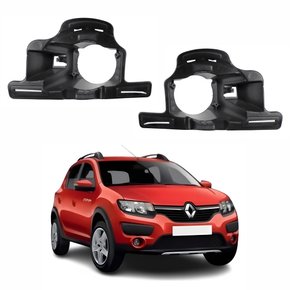 Par Suporte Farol Milha Renault Sandero Stepway 2015 Até 2023